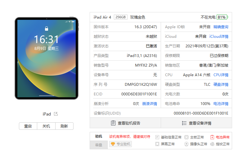 iPad Air4 (2020)10.9英寸 256G