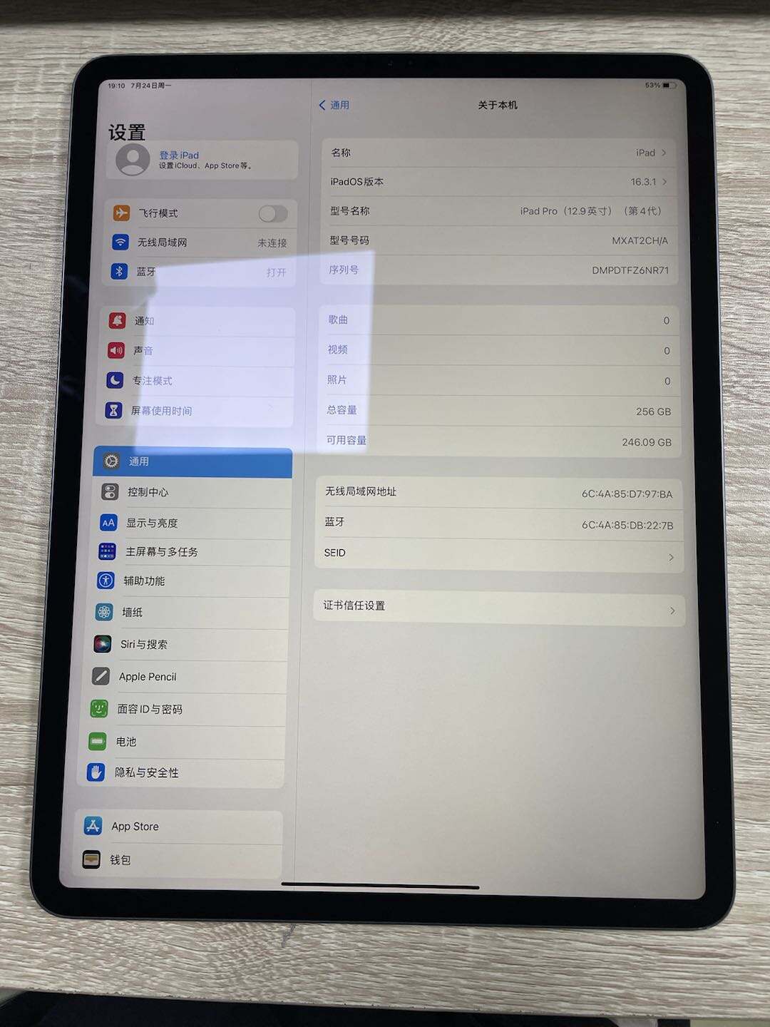 iPad Pro (2020)12.9英寸 256G
